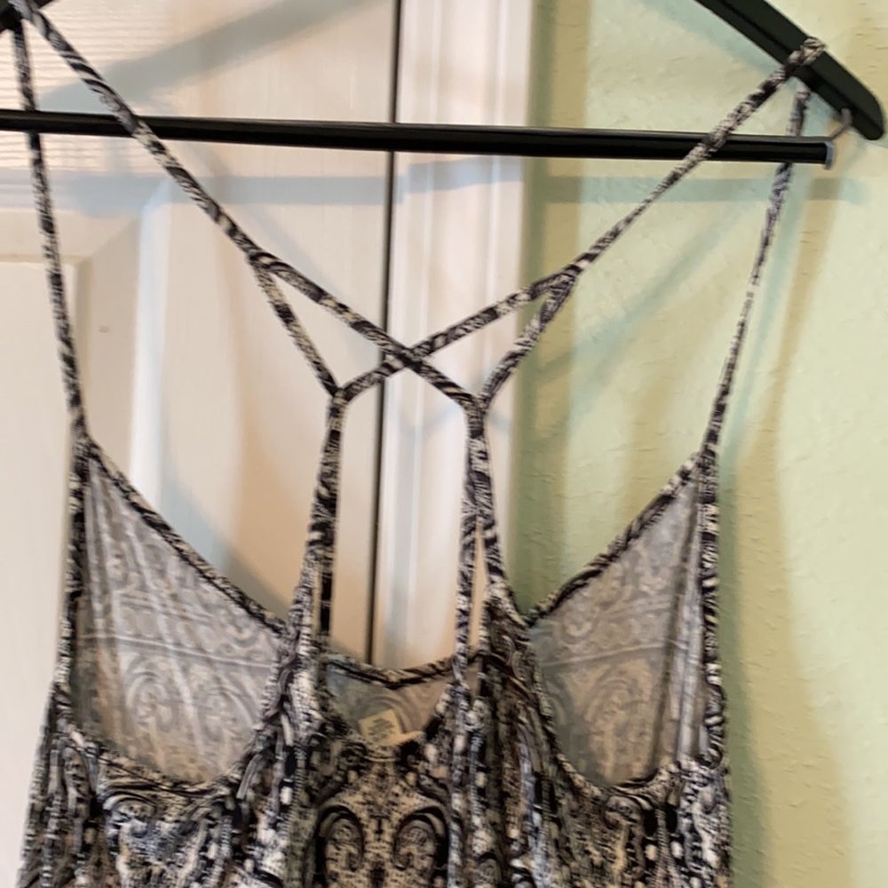 Women’s L long dress Aztec design black/white - Picture 7 of 10